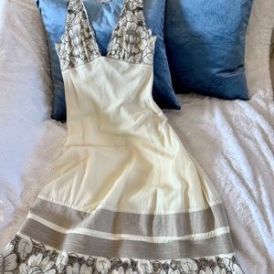 Catherine Malandrino cream floral embroidered, NWT